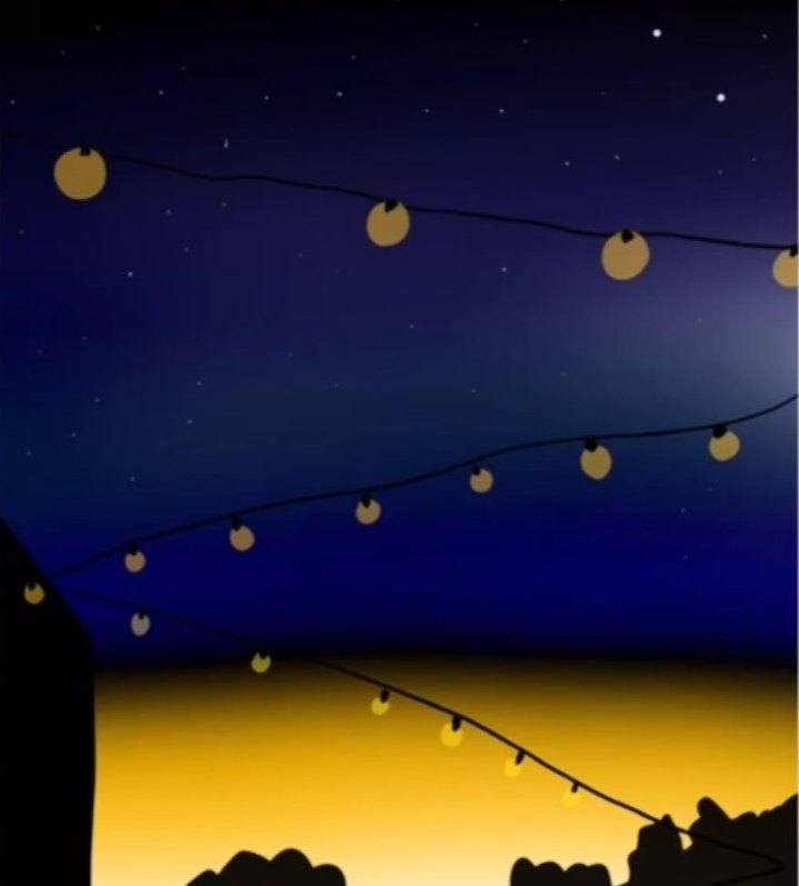 Night Lights, digital artwork by Krushna